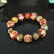 Tibetan snow spring fire for dignitaries beaded hand strings wooden fossil bracelets
