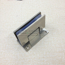 Authentic 202 stainless steel bathroom glass clamp bathroom shower room frameless glass door hinge 90 degrees