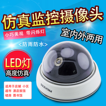 Large high simulation fake monitor with lamp hemispherical camera probe light control infrared induction offer
