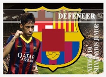 Barcelona Monochrome Planet jersey Card Neymar