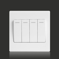 Zhengtai Electrician Zhengtai Switch Socket 86 Type 7D Four Open Single Control Switch Wall Switch Socket 