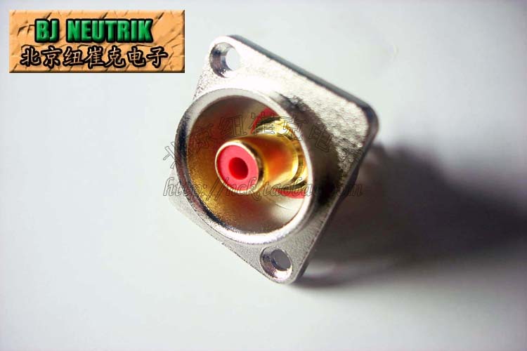 Acoustic YS-367A pure copper 24K gold-plated lotus RCA mother AV audio and video socket with domestic D-type metal shell