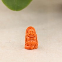 Pure original branch sea red stone necklace pendant hanging belly Maitreya Buddha Bodhisattva heart wide worry-free D