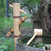 Bamboo Bamboo Tim water bird scaring device Dripping car flow Water landscape nozzle Monk fountain Water landscape gardening Japanese-style deer scaring