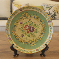 American rural decoration hanging plate creative painted ceramic plate sitting plate European retro home furnishings