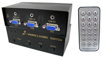 VGA-201A(2 in 1 out VGA-audio switch)VGA switch 2 cut 1 with remote control