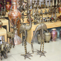 Pakistan bronze handicrafts imported 50-inch Fushou couple longevity crane factory direct sales BT539