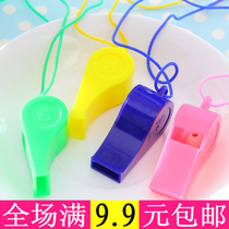 Plastic Whistles Children Toy Gift Refuelling Whistles whistles Whistle Fans Rope Games Whistle