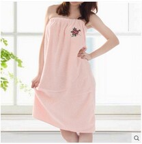 Counter gold cotton plain embroidered bath skirt cotton absorbent chest style bath skirt double buckle adjustable