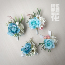 Silk cloth simulation flower Groom Bride wedding etiquette celebration meeting dance business best man bridesmaid corset flower