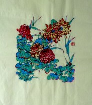 Wuqiang woodblock New Year Pictures painting heart Qiuju National Gongmei Master Wang Wang (Wang Lei) works Collection