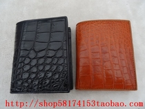  Thai mens black crocodile belly wallet wallet two-fold short belly leather wallet Special wallet wallet wallet