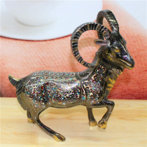 Pakistan handicrafts imported bronze bronze sculpture animal 14 inch Sanyang Kaitai lucky sheep BT481
