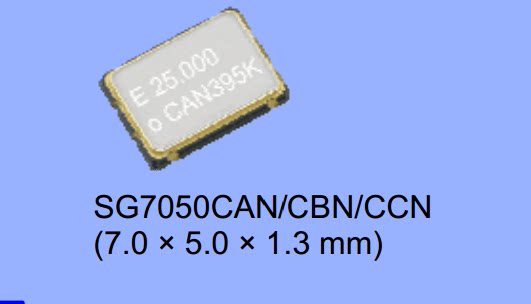 SG7050CAN-TJGA EPSON Active Patch Crystal 5 x 7 30M 30MHZ Wide Temperature Industrial Class