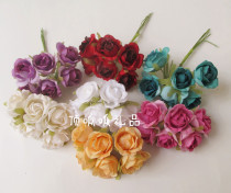 Pearl rose small bouquet DIY flower ring decoration hair accessories handmade floral material 6 price