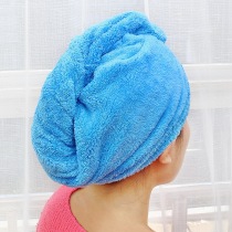 Pastoral coral velvet dry hair cap soft quick-drying towel absorbent dry hair makeup care cap double head towel