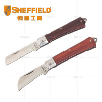 Steel shield tool wooden handle straight blade electric knife folding knife cutting wire electrical tool stripping multifunctional