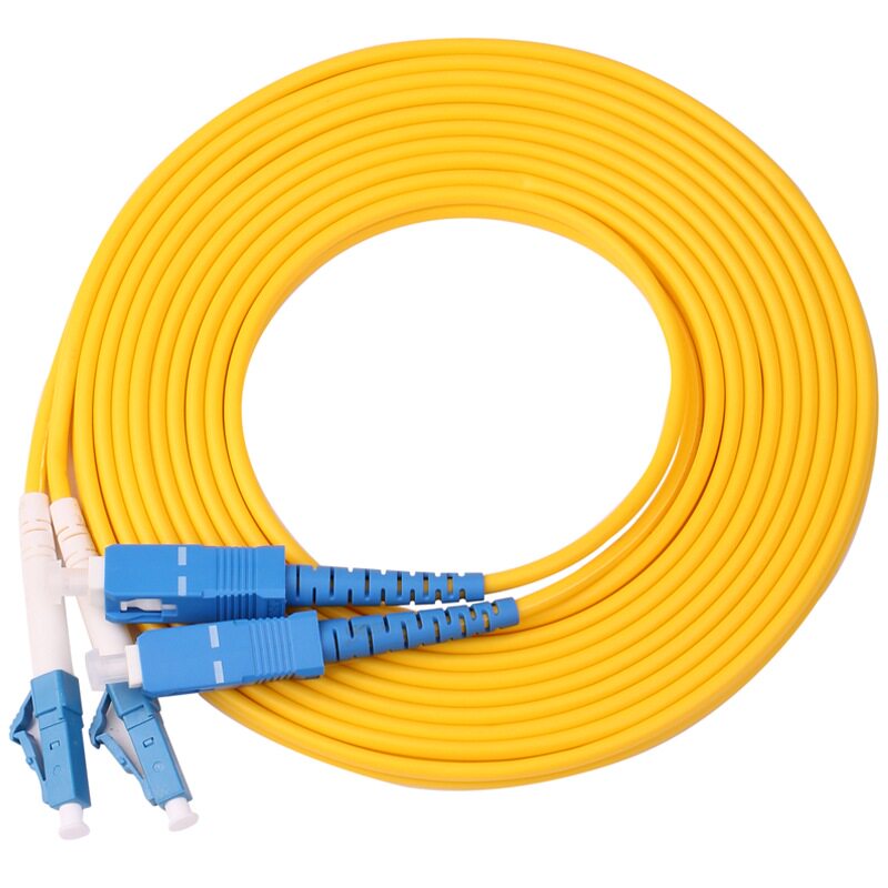 Yamazzawa Telecom-class fiber jumper tail fiber optic cable LC-SC single mode (double core) 3 m G1-LCSC03