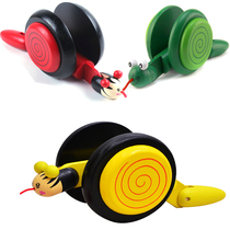 Wooden educational power toy pull line pull rope toddler drag snail drag small animal kindergarten childrens gift