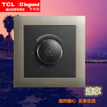 TCL-Legrand switch socket Champagne sand gold series black 250VA rotary speed control switch