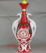 Jingdezhen high-grade enamel white phoenix bird double with 5kg box ceramic wine bottle collection wholesale custom