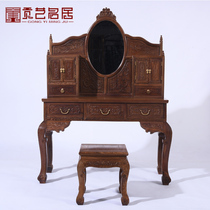 Red Wood Furniture Chicken Wings Wood Dresser Ming Qing Chinese Classical Bedroom Makeup Cabinet Makeup Desk Make-up Table With Mirror