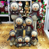 Christmas decorations Snowman Doll Doll ornaments large snowman window Christmas tree mall scene props