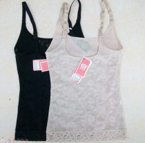 2 Pel fans thin body shaping corset body sling sling vest belly black lace underwear 4832