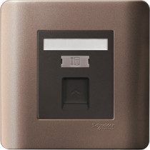 Schneider Chisheng switch socket tap telephone socket (style brown)()