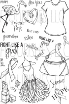 * FLOURISHES transparent stamp * Seal: SS079 pink