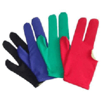 Three-finger billiard gloves for billiards accessories