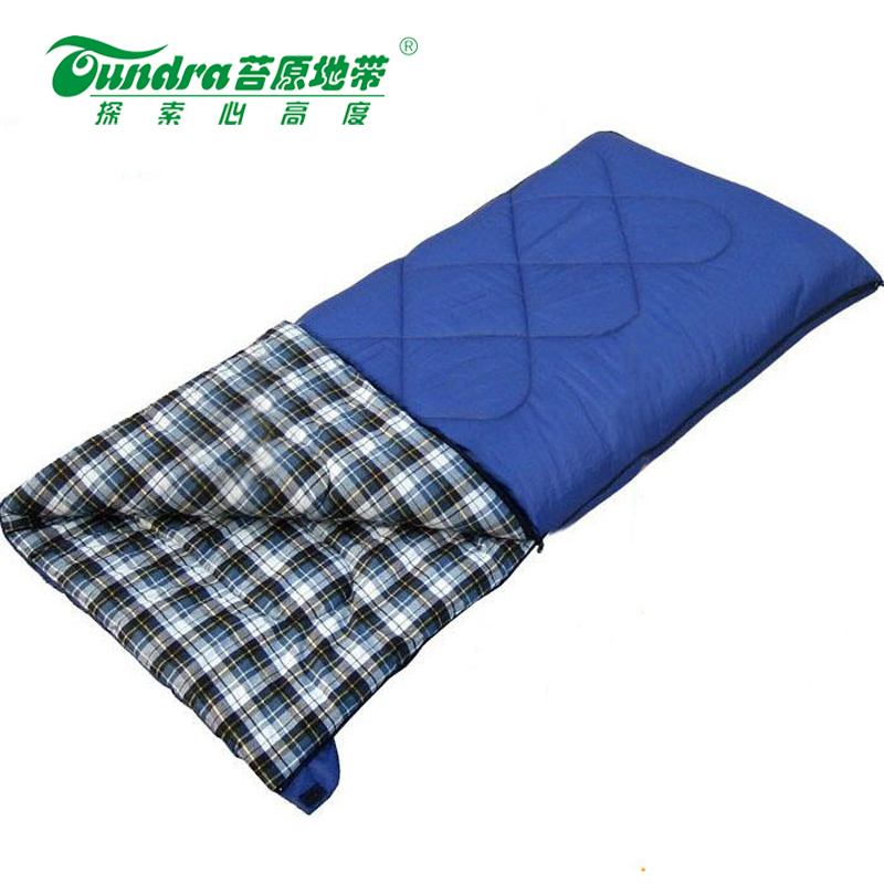 Tundra Zone Sleeping Bags for Adults Double-deck Warming Outdoor Thickened Envelope Cotton Flannel Sleeping Bags