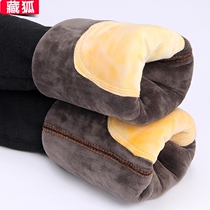 Winter warm pants men thickened with velvety cotton pants new three layers of special thick windproof line pants for underfloor cotton sweatpants