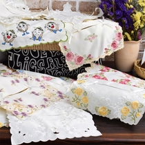 Special price foreign trade export tissue box cover cloth art embroidery satin anti-European high-end car coffee table paper cover