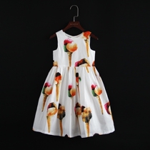 2022 Summer new girls pure cotton one-piece dress child vest skirt baby princess nepotism mother and daughter dress foreign