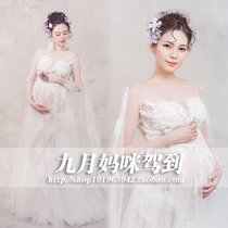 307 pregnant woman photo clothing out rental white lace fairy gauze dress studio art photo photography dress