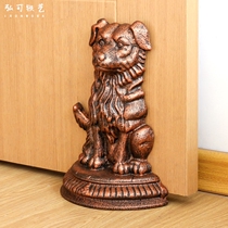 Cast iron door stopper door stopper door stopper Anti-collision door bumper Creative door stopper hole-free puppy decorative ornaments Cartoon home