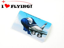 I love flying) Israel Airlines masked plane bus card sticker ID card meal card sticker FLIGHT CREW
