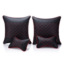 Car waist comfortable ice silk cushion backrest seat waist pillow car headrest waist set four seasons pillow