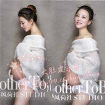 269 rental warm autumn and winter pregnant women Photo theme clothing fresh and playful fashion belly pregnant mommy photo sweater