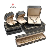 Brand jewelry box High-grade diamond buckle Jewelry box Proposal ring box Diamond ring box Send snap buckle necklace box Black