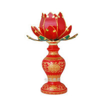 12 inch one pint red real gold lotus rich lotus lamp P09007 crisp oil lamp ceramic pleasant lotus