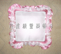 Korean GREEN SILK satin ruffle square blank cushion(can be customized)