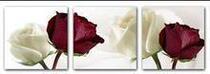 Super clear color cross stitch heavy drawing paper source file triptych two-color rose