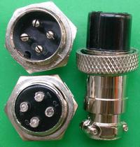 Crown shop 4 Core four-core Air plug Air socket diameter 16MM One set: One-male-female