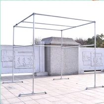 Galvanized steel pipe drying rack windproof balcony drying quilt rack thickened melon and fruit square drying rack