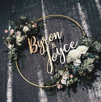 Creative custom European-style forest wedding decoration brand letter name card outdoor wedding decoration tag logo listing