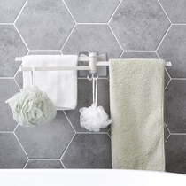 Home no trace sticking stick rotating towel rack kitchen rag rack toilet non-perforated towel bar towel hanging