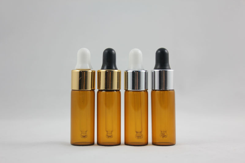 5ML brown control bottle sample bottle sub-bottle essential oil bottle with dropper makeup tool