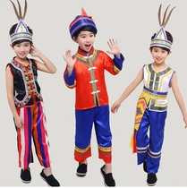 New childrens Miao costumes boys minority costumes Zhuang Yunnan Tujia Gaoshan performance costumes